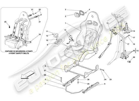 a part diagram from the Ferrari 599 parts catalogue