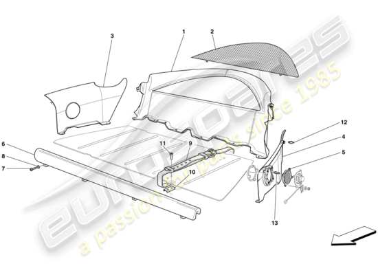 a part diagram from the Ferrari 599 parts catalogue