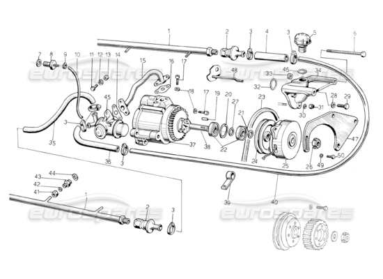 a part diagram from the Lamborghini Countach parts catalogue