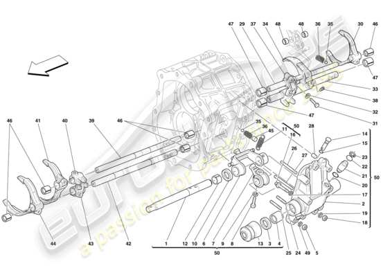 a part diagram from the Ferrari 612 parts catalogue