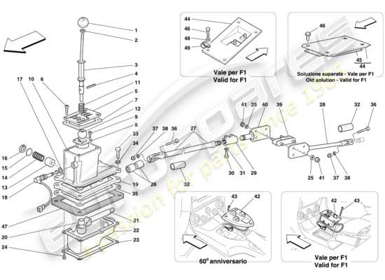 a part diagram from the Ferrari 612 parts catalogue