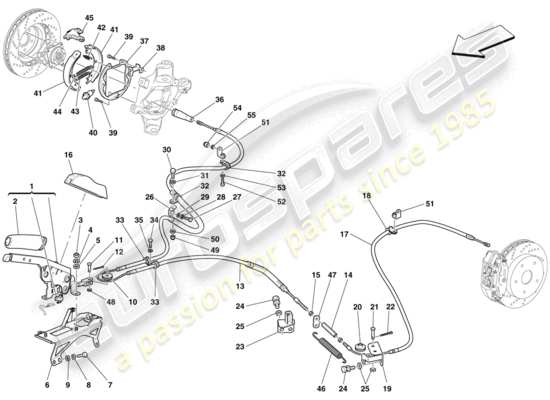 a part diagram from the Ferrari 612 parts catalogue