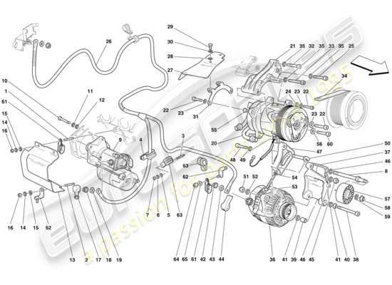 a part diagram from the Ferrari 612 parts catalogue