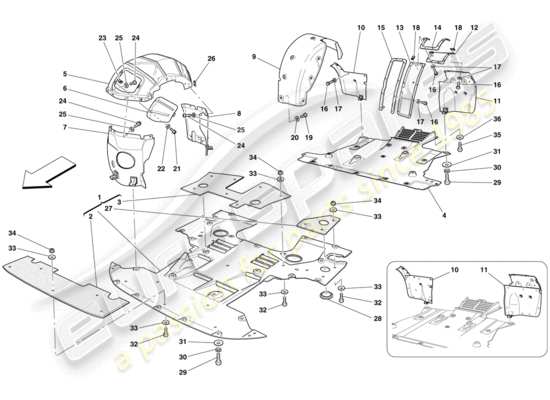 a part diagram from the Ferrari 612 parts catalogue