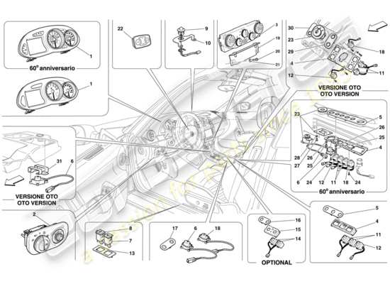 a part diagram from the Ferrari 612 parts catalogue