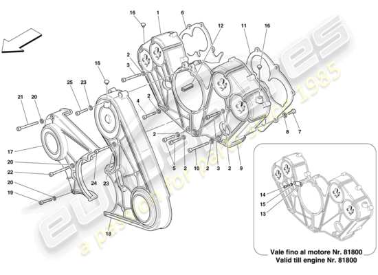 a part diagram from the Ferrari 612 parts catalogue