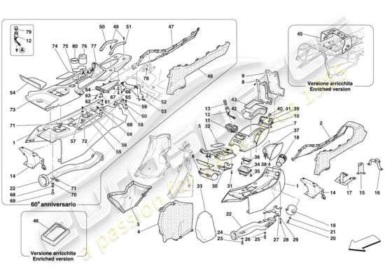 a part diagram from the Ferrari 612 parts catalogue