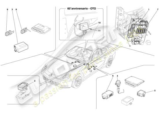 a part diagram from the Ferrari 612 parts catalogue