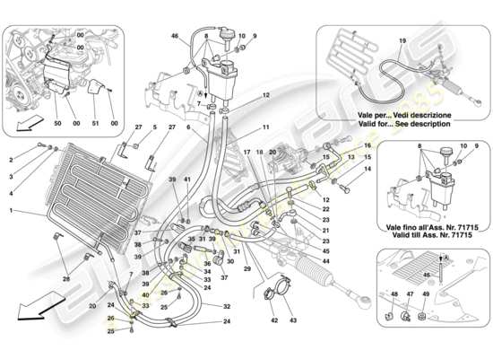 a part diagram from the Ferrari 612 parts catalogue