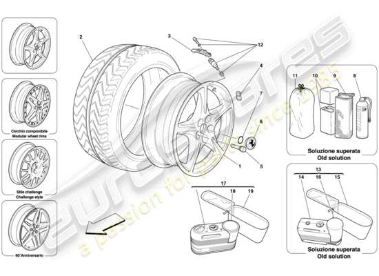 a part diagram from the Ferrari 612 parts catalogue