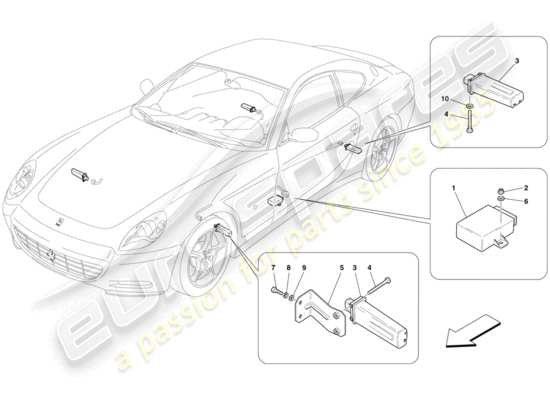 a part diagram from the Ferrari 612 parts catalogue