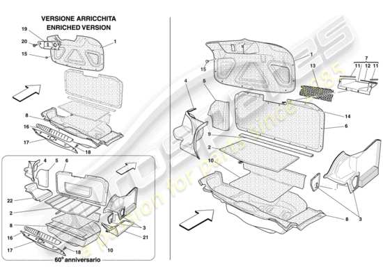 a part diagram from the Ferrari 612 parts catalogue