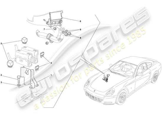 a part diagram from the Ferrari 612 parts catalogue