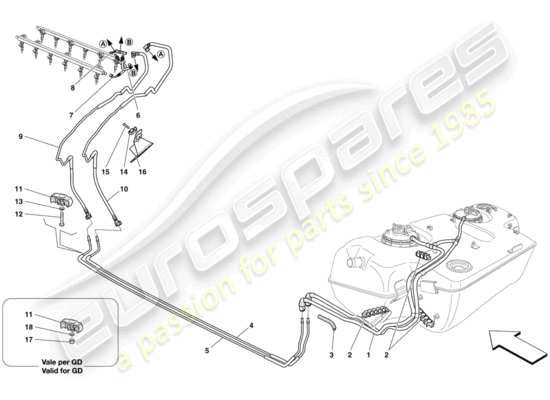 a part diagram from the Ferrari 599 parts catalogue