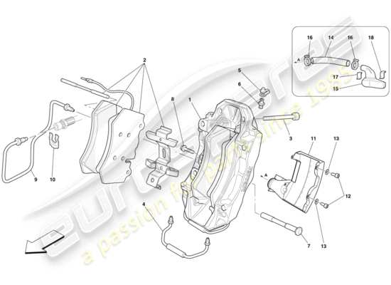 a part diagram from the Ferrari 599 parts catalogue