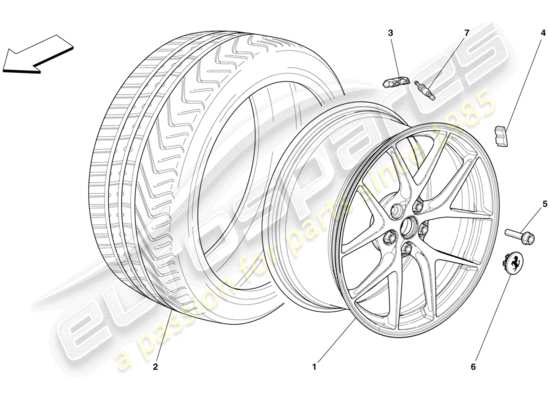 a part diagram from the Ferrari 599 parts catalogue