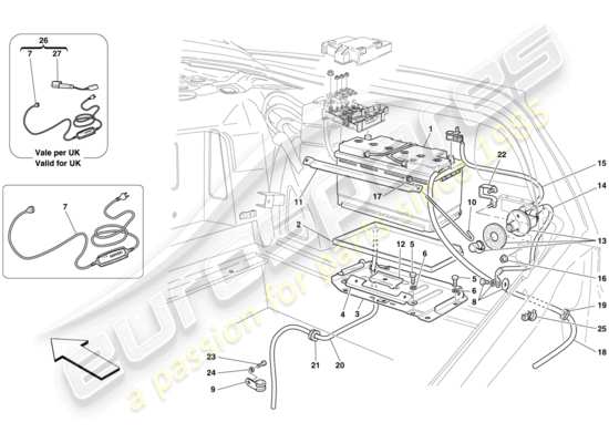 a part diagram from the Ferrari 599 parts catalogue