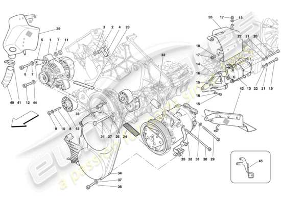 a part diagram from the Ferrari 599 parts catalogue