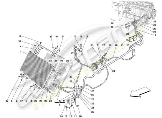 a part diagram from the Ferrari 599 parts catalogue