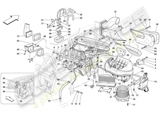 a part diagram from the Ferrari 599 parts catalogue