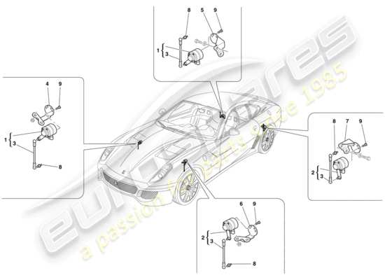 a part diagram from the Ferrari 599 parts catalogue