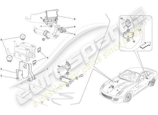 a part diagram from the Ferrari 599 parts catalogue