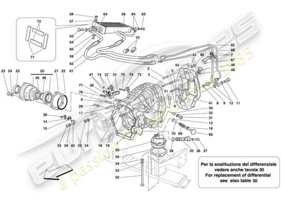 a part diagram from the Ferrari 599 parts catalogue