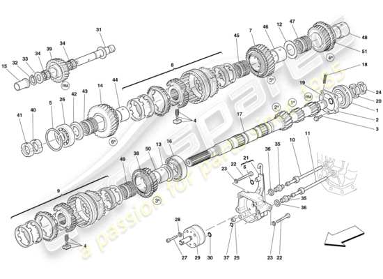 a part diagram from the Ferrari 599 parts catalogue