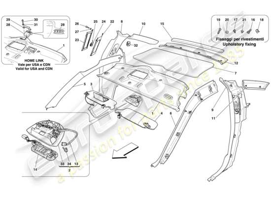 a part diagram from the Ferrari 599 parts catalogue