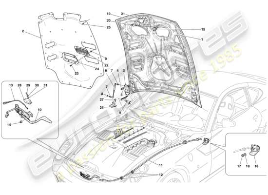 a part diagram from the Ferrari 599 parts catalogue