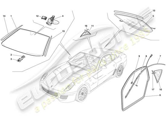 a part diagram from the Ferrari 599 parts catalogue