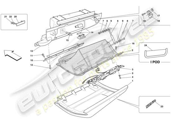 a part diagram from the Ferrari 599 parts catalogue