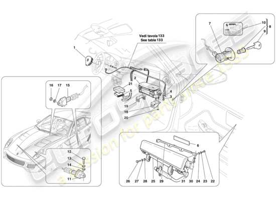 a part diagram from the Ferrari 599 parts catalogue