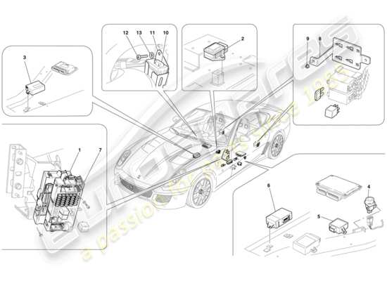 a part diagram from the Ferrari 599 parts catalogue