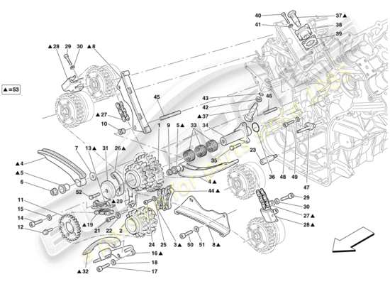 a part diagram from the Ferrari 599 parts catalogue