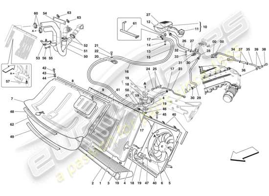 a part diagram from the Ferrari 599 parts catalogue