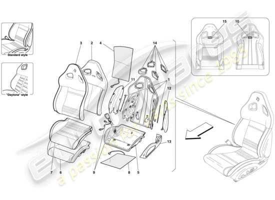 a part diagram from the Ferrari 599 parts catalogue