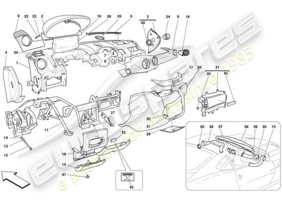 a part diagram from the Ferrari 599 parts catalogue