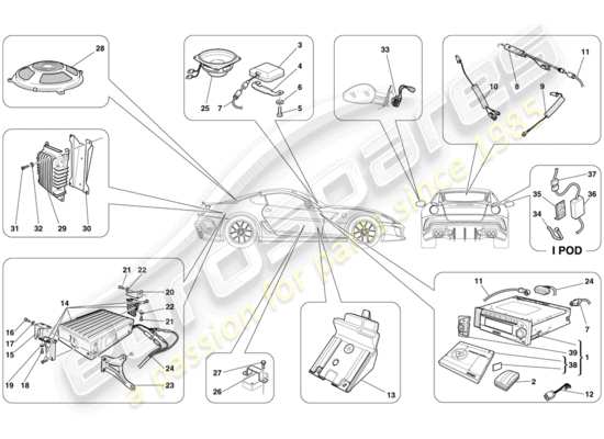 a part diagram from the Ferrari 599 parts catalogue