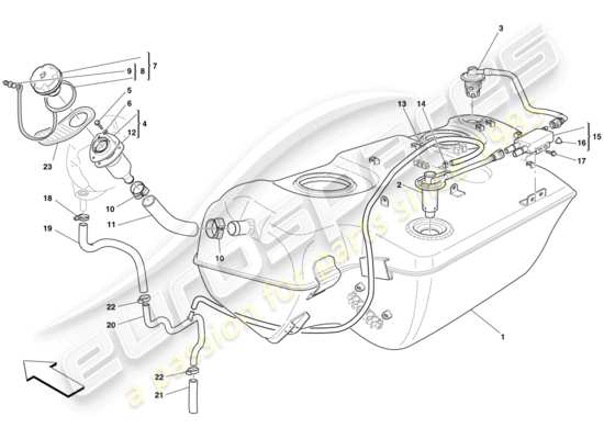 a part diagram from the Ferrari 599 parts catalogue