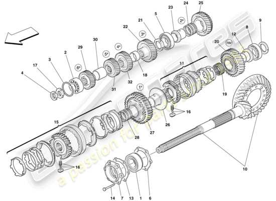 a part diagram from the Ferrari 599 parts catalogue