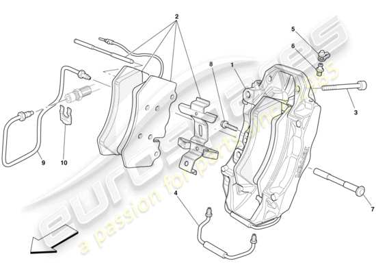 a part diagram from the Ferrari 599 parts catalogue