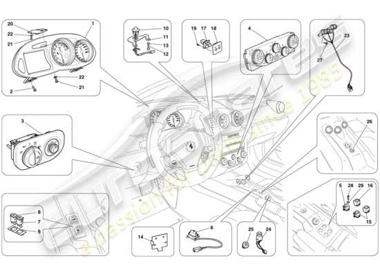 a part diagram from the Ferrari 599 parts catalogue