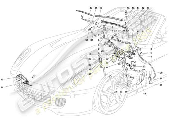 a part diagram from the Ferrari 599 parts catalogue