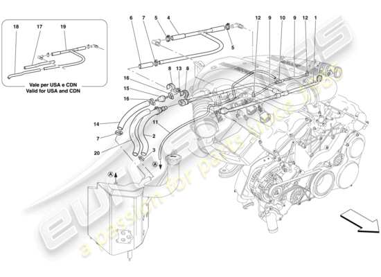 a part diagram from the Ferrari 599 parts catalogue