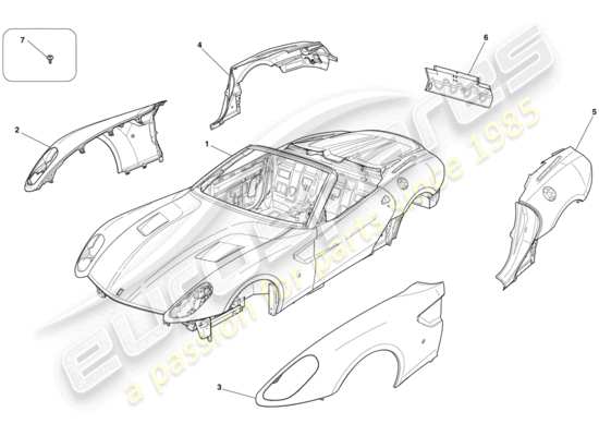 a part diagram from the Ferrari 599 parts catalogue