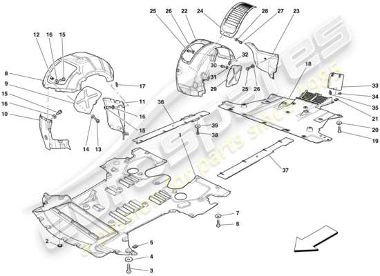 a part diagram from the Ferrari 599 parts catalogue