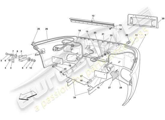 a part diagram from the Ferrari 599 parts catalogue