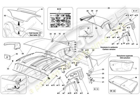 a part diagram from the Ferrari 599 parts catalogue