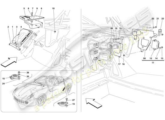 a part diagram from the Ferrari 599 parts catalogue